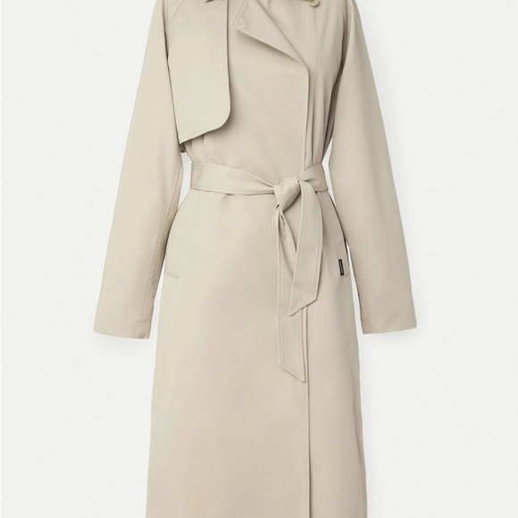 NWT Frank & Oak The Long Trench Coat in Light Beige - Picture 5 of 8
